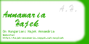 annamaria hajek business card